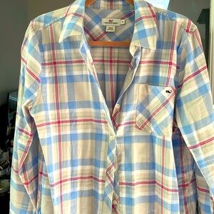 Women’s Vineyard Vines Flannel Button Down Shirt